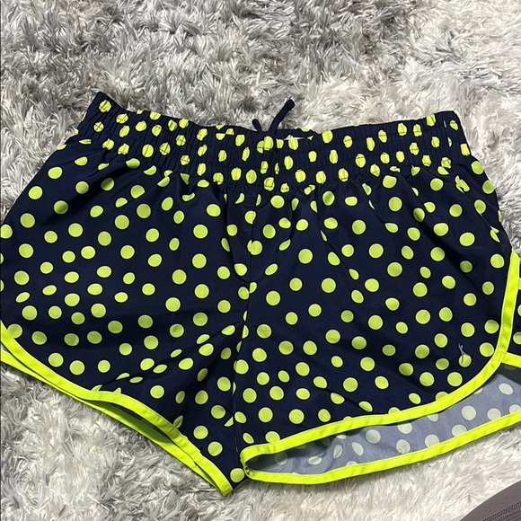 Danskin Pants - Black and Yellow Athletic Shorts with Curved Hem